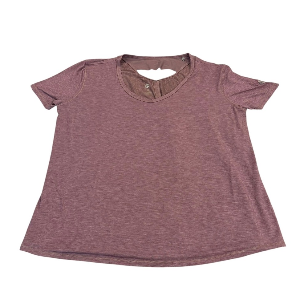 Under Armour Rush Celliant Short Sleeve Workout Top Mauve Heather Women XL